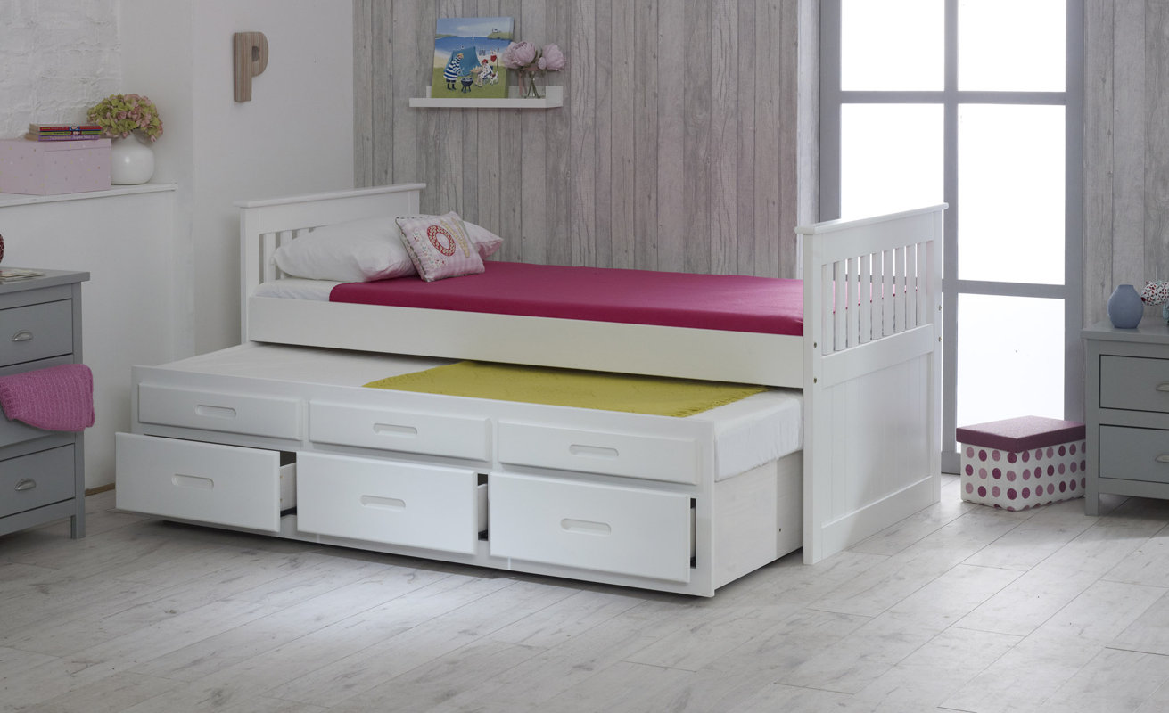 Just Kids Captains Single Cabin Bed with Trundle and Drawers & Reviews Wayfair.co.uk
